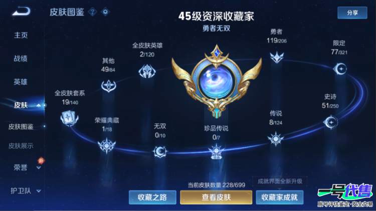 苹果QQ 122英雄 228皮肤 贵族等级7 已兑换荣耀水晶数1  弑枪猎影 幻光神枪 愿照·山河定 黄金射手座 地狱火 云鹰飞将 一念神魔 鸣野蒿 猫影幻舞 梁祝 纤云弄巧 心灵战警 云间偶戏...