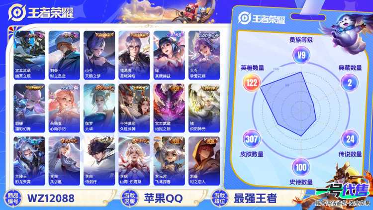 【女号24传说307皮肤2水晶2星元1无双1天幕】苹果QQ-122英雄-307皮肤【2水晶】 星域神启 天鹅之梦【无双皮肤】真我赫兹【星元皮肤】时之思念 幽冥之眼【传说皮肤】影龙天霄 心动手记 山海