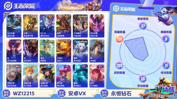 可二次【1小国服202皮肤11传说1星元】安卓V区-120英雄-202皮肤【星元皮肤】幽冥之眼【传说皮肤】李逍遥 鸣野蒿 冥王哈迪斯 黄金狮子座 超时空战士 久胜战神 地狱之眼 绛天战甲 地狱火 游