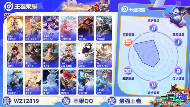苹果QQ 122英雄 262皮肤 贵族等级7 已兑换荣耀水晶数1  九霄神辉 器灵·螭龙剑 酷洛米之心 大耳狗之梦 时之恋人 怒海麟威 曦玄引 云鹰飞将 李逍遥  山海·炽霜斩 诗剑行 愿照·九...