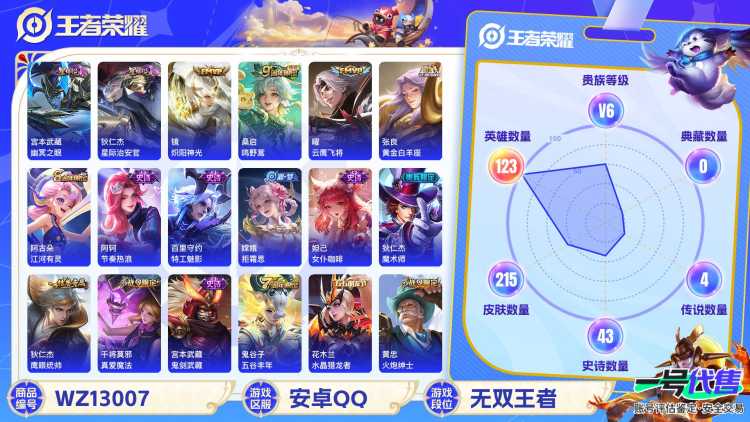 可二次【215皮肤4传说2星元】安卓QQ-123英雄-215皮肤【星元皮肤】幽冥之眼 星际治安官【传说皮肤】鸣野蒿 云鹰飞将 炽阳神光 黄金白羊座【史诗皮肤】星界战将 顽岩魄 江河有灵 天穹祈灯 天