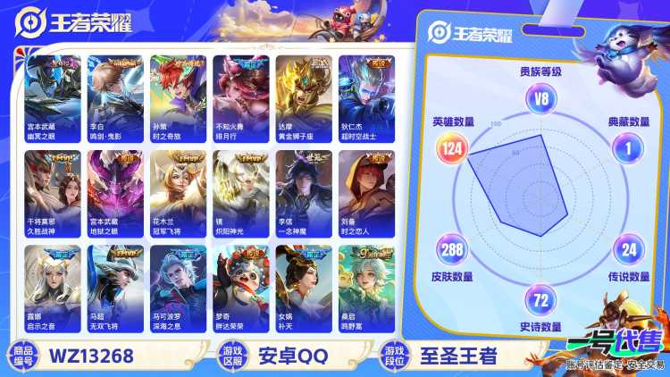 可二次【25传说288皮肤1水晶1珍品1星元1天幕】安卓QQ-124英雄-288皮肤【1水晶】 鸣剑·曳影【珍品传说】时之奇旅【星元皮肤】幽冥之眼【传说皮肤】李逍遥 鸣野蒿 启示之音 云鹰飞将 绯月