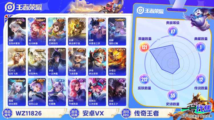 可二次【女号金标蔡文姬13传说212皮肤1水晶1星元】安卓V区-121英雄-212皮肤【1水晶】 拾光映像【星元皮肤】金色仲夏夜【传说皮肤】花朝如约 黄金狮子座 仲夏夜之梦 猫影幻舞 冠军飞将 炽阳