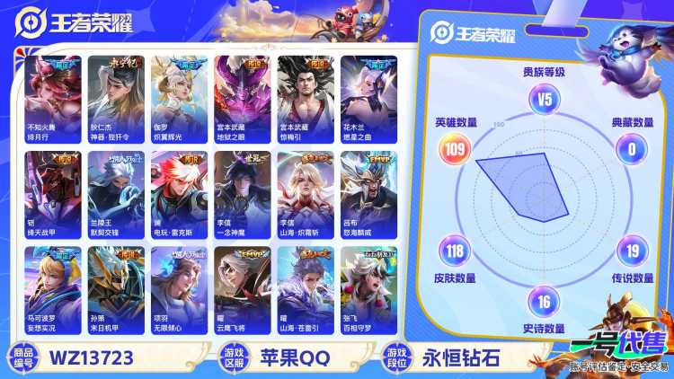 MWZ100189【20传说14按键V5】苹果Q-118皮肤-109英雄  【传说皮肤】 妄想实况 百相守梦 电玩·雷克斯 鹤羽星尊 燃星之曲 鸣野蒿 惊梅引 炽翼辉光 无限倾心 山海·苍雷引 山海