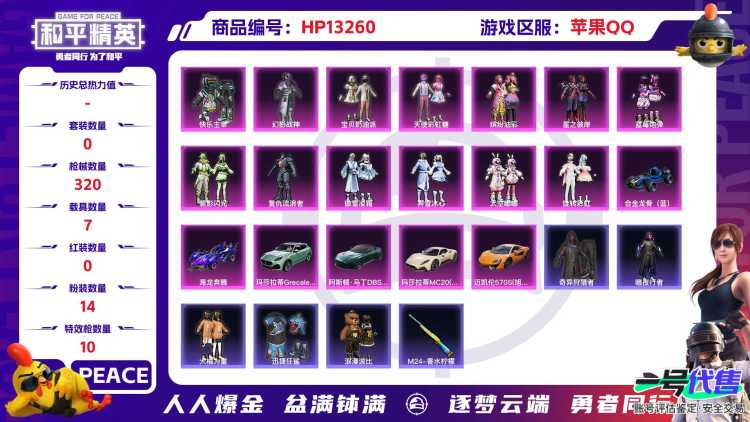 果Q【人脸可改】J3440 -8王牌印记-14粉装-10特效枪-7载具-热力值-241套装-320枪皮-0卓越印记-0传奇印记
【14粉装】,宝贝奶油派,天使彩虹糖,缤纷油彩,未来领航者