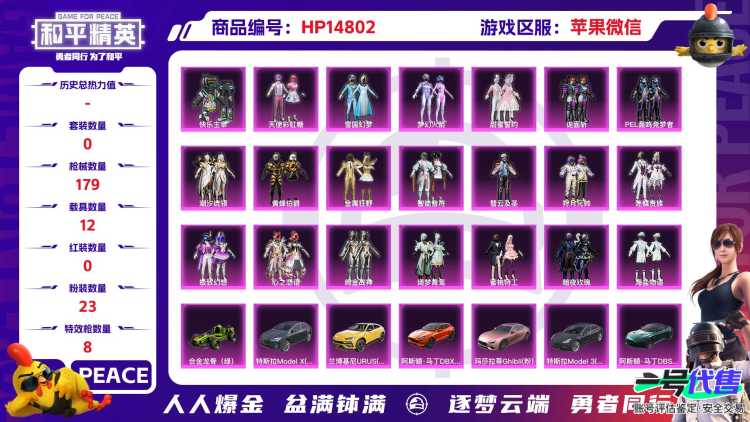 [9160947]23粉装 8特效枪 12载具 9印记 可二次 可修改实名 热门装扮：女娲灵识,梦幻火箭(新101)(新火箭少女101粉色套装),雪国幻梦(冰雪女王),天使彩虹糖,快乐主宰,甜蜜誓约